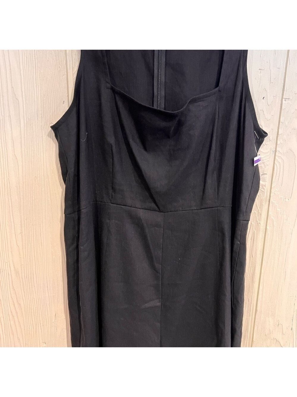 CHELSEA28 Black Zip back Sleeveless Square Neck Romper Size XXL NWT